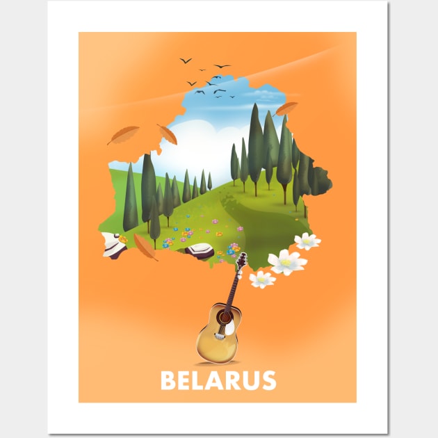 Belarus vintage travel poster Wall Art by nickemporium1